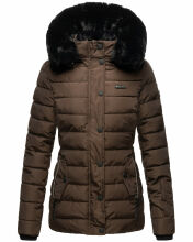 Navahoo Milianaa winter jacket quilted jacket lined hood faux fur  Größe S - Gr. 36