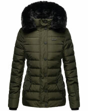 Navahoo Milianaa winter jacket quilted jacket lined hood faux fur  Größe S - Gr. 36