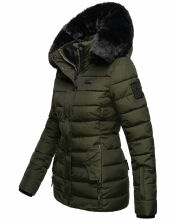 Navahoo Milianaa winter jacket quilted jacket lined hood faux fur  Größe S - Gr. 36