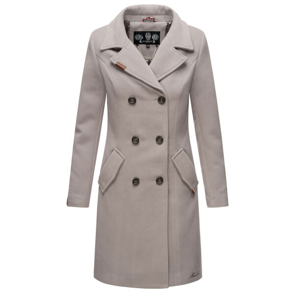 Marikoo Nanakoo Damen Trenchcoat Wintermantel Zink Grau Größe XL - Gr. 42