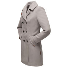 Marikoo Nanakoo Damen Trenchcoat Wintermantel Zink Grau Größe XL - Gr. 42