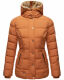 Marikoo Nekoo warm gefütterte Damen Winterjacke mit Kunstfell Cinnamon Größe S - Gr. 36