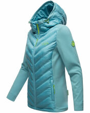 Navahoo Nimm mich mit Damen Fleece Hybrid Jacke Trekking Wanderjacke Misty-Blue-Gr.S