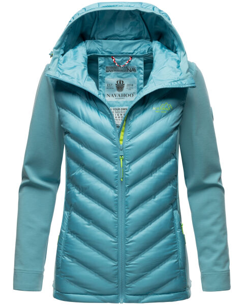 Navahoo Nimm mich mit Womens Fleece Hybrid Jacket Trekking Misty-Blue-Gr.L