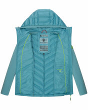 Navahoo Nimm mich mit Womens Fleece Hybrid Jacket Trekking Misty-Blue-Gr.L