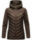 Navahoo Nimm mich mit Damen Fleece Hybrid Jacke Trekking Wanderjacke Dark-Choco-Gr.XS