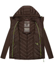 Navahoo Nimm mich mit Damen Fleece Hybrid Jacke Trekking Wanderjacke Dark-Choco-Gr.S