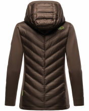 Navahoo Nimm mich mit Damen Fleece Hybrid Jacke Trekking Wanderjacke Dark-Choco-Gr.L