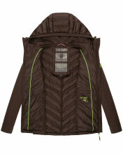 Navahoo Nimm mich mit Damen Fleece Hybrid Jacke Trekking Wanderjacke Dark-Choco-Gr.L