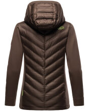 Navahoo Nimm mich mit Damen Fleece Hybrid Jacke Trekking Wanderjacke Dark-Choco-Gr.XL