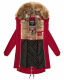 Navahoo Rosinchen Damen Winterjacke mit Kapuze Blood Red Gr&ouml;&szlig;e XS - Gr. 34