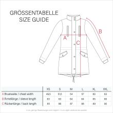 Navahoo Rosinchen Damen Winterjacke mit Kapuze Taupe Größe L - Gr. 40
