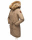 Navahoo Rosinchen Damen Winterjacke mit Kapuze Taupe Größe XL - Gr. 42