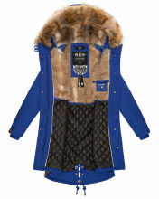 Navahoo Rosinchen Damen Winterjacke mit Kapuze Blue Jean Gr&ouml;&szlig;e S - Gr. 36