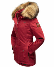 Marikoo Sanakoo Damen Winterjacke mit Teddyfell Blood Red Gr&ouml;&szlig;e S - Gr. 36