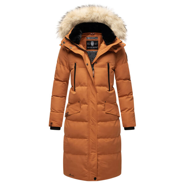 Marikoo Schneesternchen ladies long winter hooded quilted jacket  Größe XS - Gr. 34