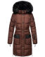 Navahoo Sinja Damen Winter Parka Jacke mit Kapuze Schoko Größe  S - Gr. 36