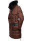 Navahoo Sinja Damen Winter Parka Jacke mit Kapuze Schoko Größe  S - Gr. 36