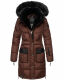 Navahoo Sinja Damen Winter Parka Jacke mit Kapuze Schoko Größe  M - Gr. 38