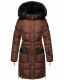 Navahoo Sinja Damen Winter Parka Jacke mit Kapuze Schoko Größe  M - Gr. 38