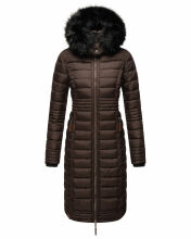 Navahoo Sinja Damen Winter Parka Jacke mit Kapuze Schoko Größe XL - Gr. 42