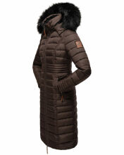 Navahoo Sinja Damen Winter Parka Jacke mit Kapuze Schoko Größe XL - Gr. 42