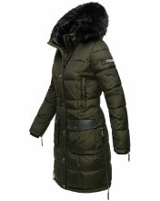 Navahoo Sinja Damen Winter Parka Jacke mit Kapuze Olive Gr&ouml;&szlig;e XL - Gr. 42