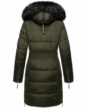 Navahoo Sinja Damen Winter Parka Jacke mit Kapuze Olive Gr&ouml;&szlig;e XL - Gr. 42