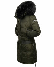Navahoo Sinja Damen Winter Parka Jacke mit Kapuze Olive Gr&ouml;&szlig;e XL - Gr. 42