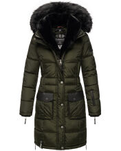 Navahoo Sinja Damen Winter Parka Jacke mit Kapuze Olive Gr&ouml;&szlig;e XXL - Gr. 44