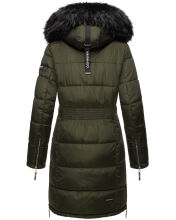 Navahoo Sinja Damen Winter Parka Jacke mit Kapuze Olive Gr&ouml;&szlig;e XXL - Gr. 44