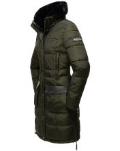 Navahoo Sinja Damen Winter Parka Jacke mit Kapuze Olive Gr&ouml;&szlig;e XXL - Gr. 44