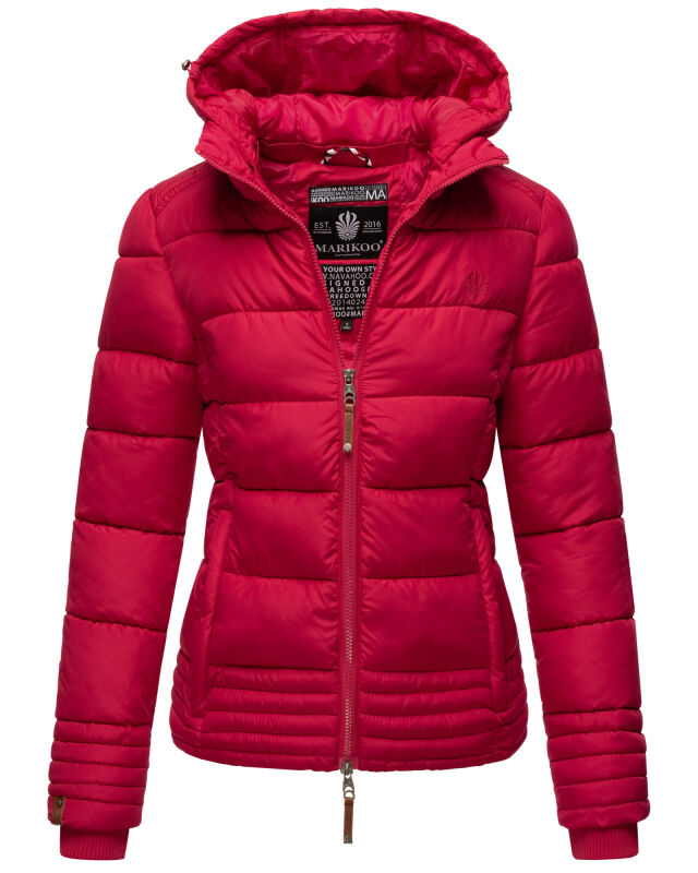 Marikoo Sole Damen Winter Steppjacke mit Kapuze Fuchsia Gr&ouml;&szlig;e M - Gr. 38