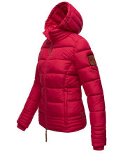 Marikoo Sole Damen Winter Steppjacke mit Kapuze Fuchsia Gr&ouml;&szlig;e L - Gr. 40