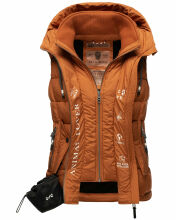 Marikoo Taisaa Damen Stepp Weste &Uuml;bergangsjacke Cinnamon Gr&ouml;&szlig;e XS - Gr. 34