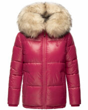Navahoo Tikunaa Damen Winterjacke mit Kapuze und Kunstfellkragen Fuchsia Gr&ouml;&szlig;e XS - Gr. 34