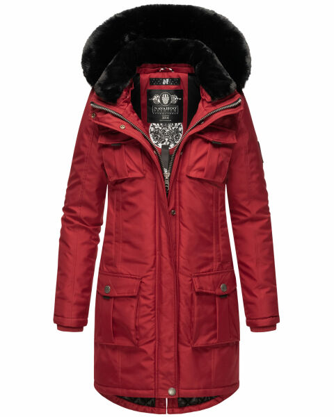 Navahoo Tiniis Damen Parka Winterjacke Blood Red Größe M - Gr. 38