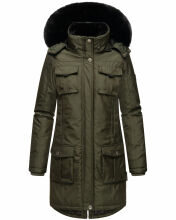 Navahoo Tiniis Damen Parka Winterjacke Dark Olive Größe M - Gr. 38