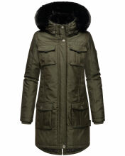 Navahoo Tiniis Damen Parka Winterjacke Dark Olive Größe M - Gr. 38