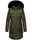 Navahoo Tiniis Damen Parka Winterjacke Dark Olive Größe M - Gr. 38