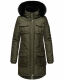 Navahoo Tiniis Damen Parka Winterjacke Dark Olive Größe M - Gr. 38
