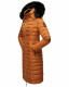 Navahoo Umay Damen lange Winterjacke mit Fellkragen Cinnamon Größe L - Gr. 40