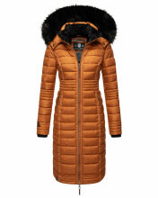 Navahoo Umay Damen lange Winterjacke mit Fellkragen...