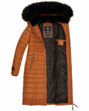 Navahoo Umay ladies long winter jacket with fur collar  Größe XXL - Gr. 44