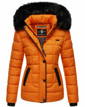Marikoo Unique Damen gesteppte Winterjacke Burnt Orange Größe XS - Gr. 34