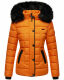 Marikoo Unique Damen gesteppte Winterjacke Burnt Orange Größe XS - Gr. 34