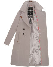 Navahoo Wooly Damen Trenchcoat Winter Mantel Zink Grau Größe S - Gr. 36