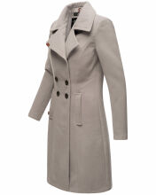 Navahoo Wooly Damen Trenchcoat Winter Mantel Zink Grau Größe M - Gr. 38