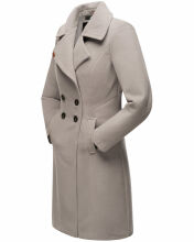 Navahoo Wooly Damen Trenchcoat Winter Mantel Zink Grau Größe L - Gr. 40