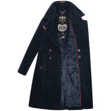 Navahoo Wooly Damen Trenchcoat Winter Mantel Navy Größe S - Gr. 36